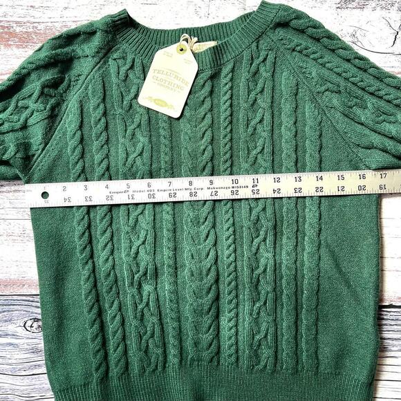 Telluride Clothing Company Boys Cable Knit Sweater, Green, Large / 14, NWT, Crew - Picture 2 of 7